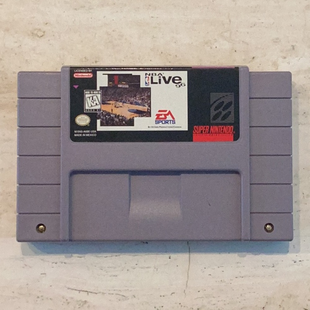 NBA Live 96 Game Super Nintendo Entertainment System SNES EA Sports Basketball